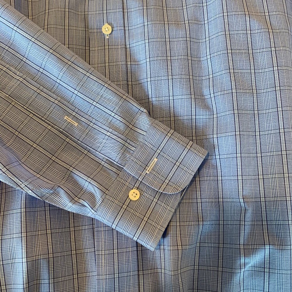 Brooks Brothers Blue Plaid Button Down Shirt - Picture 5 of 6